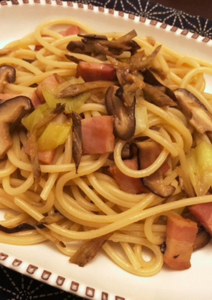 ゴボウときのこの和風パスタ-レシピのメイン写真