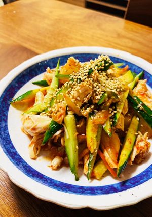 私のごちそうサラダ☆夏のささみきゅうり-レシピのメイン写真