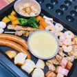 ホットプレートでチーズフォンデュ