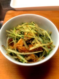 水菜と油揚げの簡単無水お浸しの作り方-レシピのメイン写真