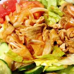 豚こまと夏野菜のケチャップソースサラダ-レシピのメイン写真
