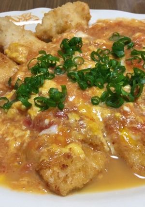 チキンカツの ふわとろ卵のトマトソース-レシピのメイン写真