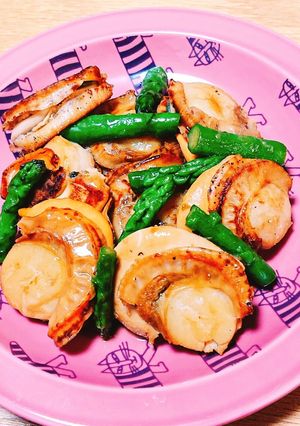 ホタテとアスパラのバター醤油炒め☆-レシピのメイン写真