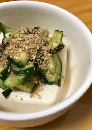 塩こんぶきゅうりで簡単豆腐のおつまみ-レシピのメイン写真