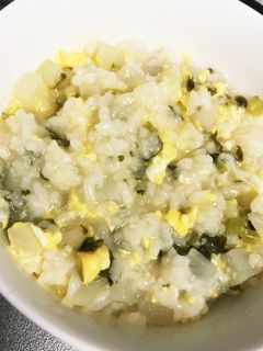 炊飯器で簡単♪かぶと卵の おかゆ 雑炊-レシピのメイン写真