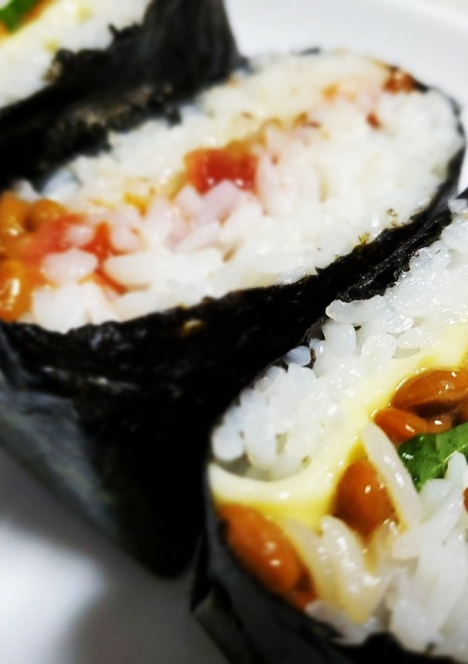 ２種の納豆おにぎらず-レシピのメイン写真
