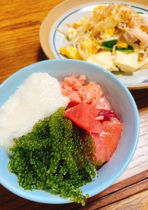 海ぶどうたっぷり満足丼-レシピのメイン写真