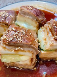 厚揚げの肉巻き〜しそチーズ挟みました〜-レシピのメイン写真