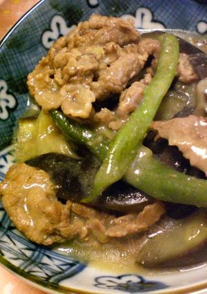 ☆なすとインゲンの牛肉味噌炒め☆-レシピのメイン写真