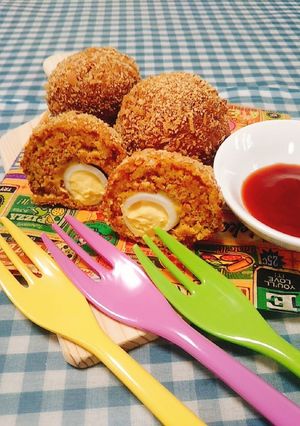 うずらの卵のチーズカレードーナツ♪-レシピのメイン写真