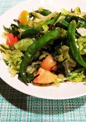 夏野菜のハーブと塩昆布のサラダ　-レシピのメイン写真