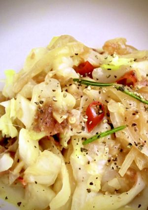 レンジだけで簡単*アンチョビキャベツ-レシピのメイン写真