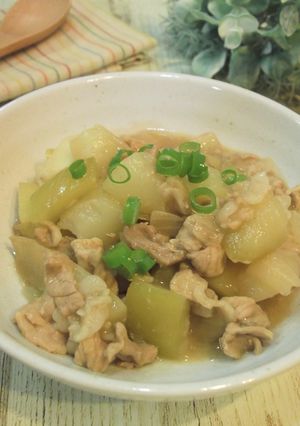 ゆうごうと豚肉のうま煮　クミン風味-レシピのメイン写真