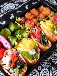 2020/7/16 飾り稲荷寿司弁当-レシピのメイン写真