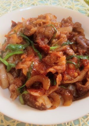 ちょい足しでお店の味、にら玉プルコギ丼-レシピのメイン写真