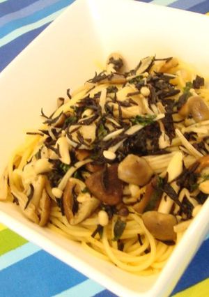 妊婦さんのランチ☆ひじきとキノコのパスタ-レシピのメイン写真