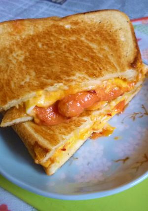 辛子明太子卵焼きのホットサンドVer.2-レシピのメイン写真