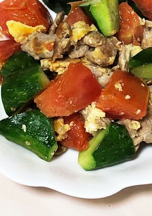 夏野菜と豚肉のピカタ風♪-レシピのメイン写真