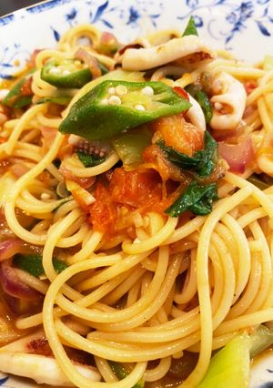 さっぱりトマトパスタ-レシピのメイン写真