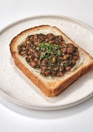 超簡単☆アカモク納豆トースト♪-レシピのメイン写真
