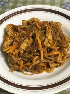 乾燥糸こんにゃくのカレー焼きそば風-レシピのメイン写真
