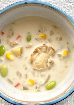 旬のとうもろこし・枝豆とホタテのスープ-レシピのメイン写真