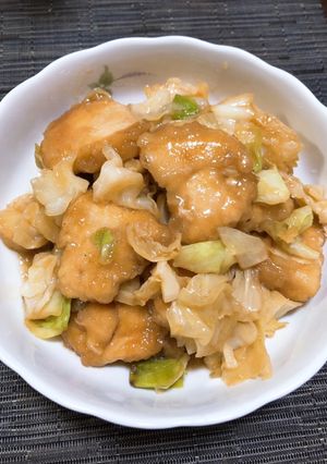 キャベツと鶏胸肉のオイスター炒め-レシピのメイン写真