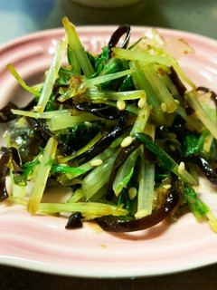 簡単にもう一品✨水菜の塩昆布和え-レシピのメイン写真