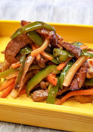 牛肉とピーマン細切炒め【うなぎだれ使用】-レシピのメイン写真
