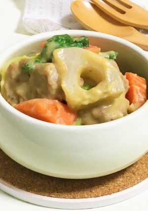 たっぷり野菜と豚肉のさつま芋クリーム煮-レシピのメイン写真