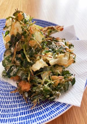豆苗と玉ねぎのかき揚げ-レシピのメイン写真