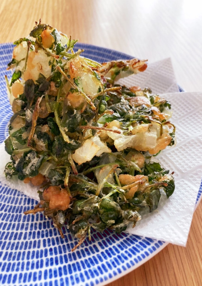 豆苗と玉ねぎのかき揚げ-レシピのメイン写真