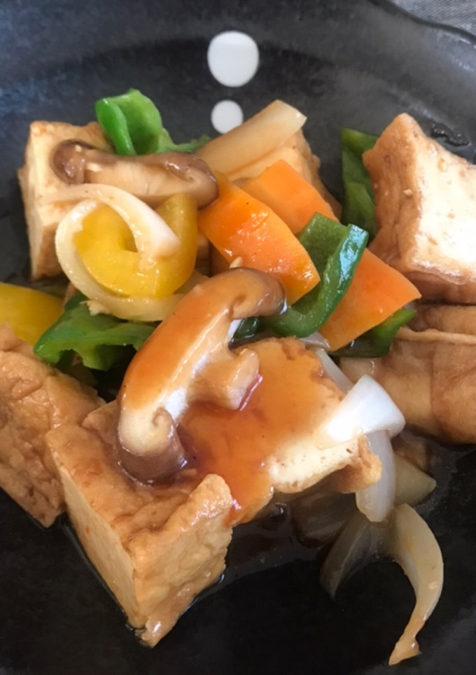 厚揚げの酢豚風炒め-レシピのメイン写真