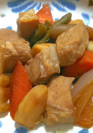 レンジで簡単◎豚肉と冷凍野菜の筑前煮-レシピのメイン写真