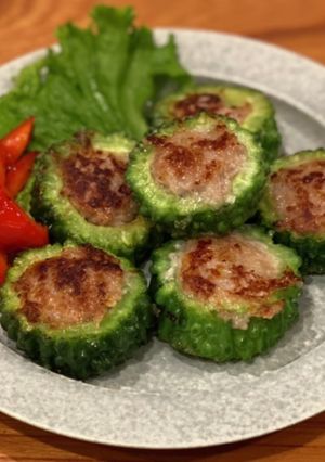 ゴーヤの肉詰め[塩麹]-レシピのメイン写真