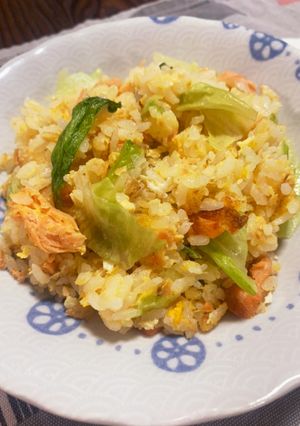 鮭とレタスのチャーハン-レシピのメイン写真