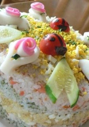 ♥ 特別な日に…♥ ケーキ型混ぜご飯♥-レシピのメイン写真