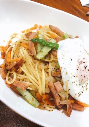 パスタでスパム塩焼そば☆-レシピのメイン写真