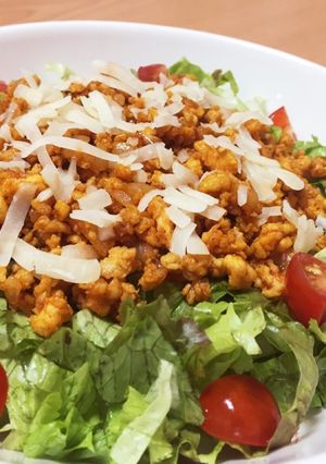 早い安いうまい♡鶏ひき肉でタコライス-レシピのメイン写真