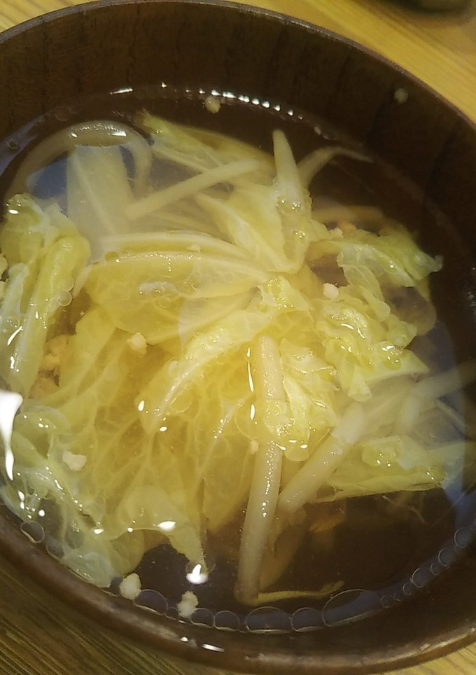 白菜ともやしの中華スープ-レシピのメイン写真