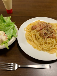 簡単(手抜き?)カルボナーラ-レシピのメイン写真