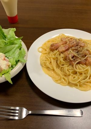 簡単（手抜き？）カルボナーラ-レシピのメイン写真