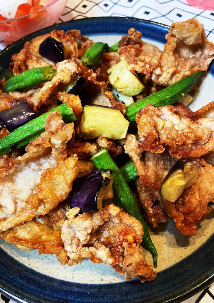 豚ロース薄切り肉と夏野菜の唐揚げ-レシピのメイン写真