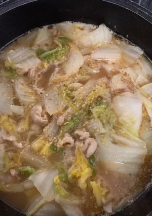 白菜と豚肉の味噌ゴマ煮-レシピのメイン写真