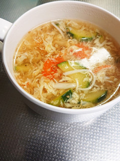 我が家のズッキーニ中華スープ-レシピのメイン写真