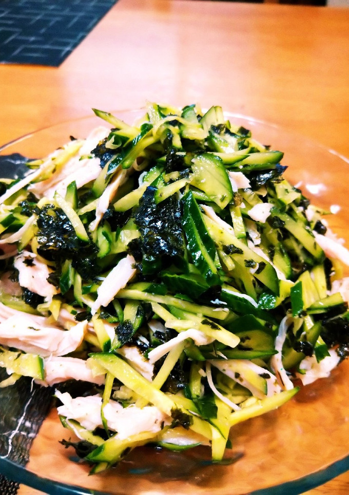 調味料一切なし!蒸し鶏と胡瓜の和えもの-レシピのメイン写真