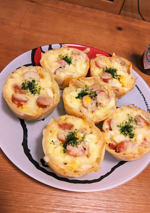 餃子の皮ピッツァ-レシピのメイン写真
