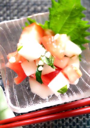 山芋とトマトの塩麹和え大葉の香り-レシピのメイン写真
