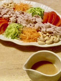 冷しゃぶサラダ 美味しいごまソースで♪-レシピのメイン写真