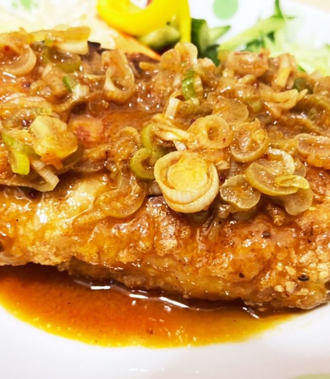 夏こそガッツリ！鶏胸肉の中華風一枚揚げ-レシピのメイン写真